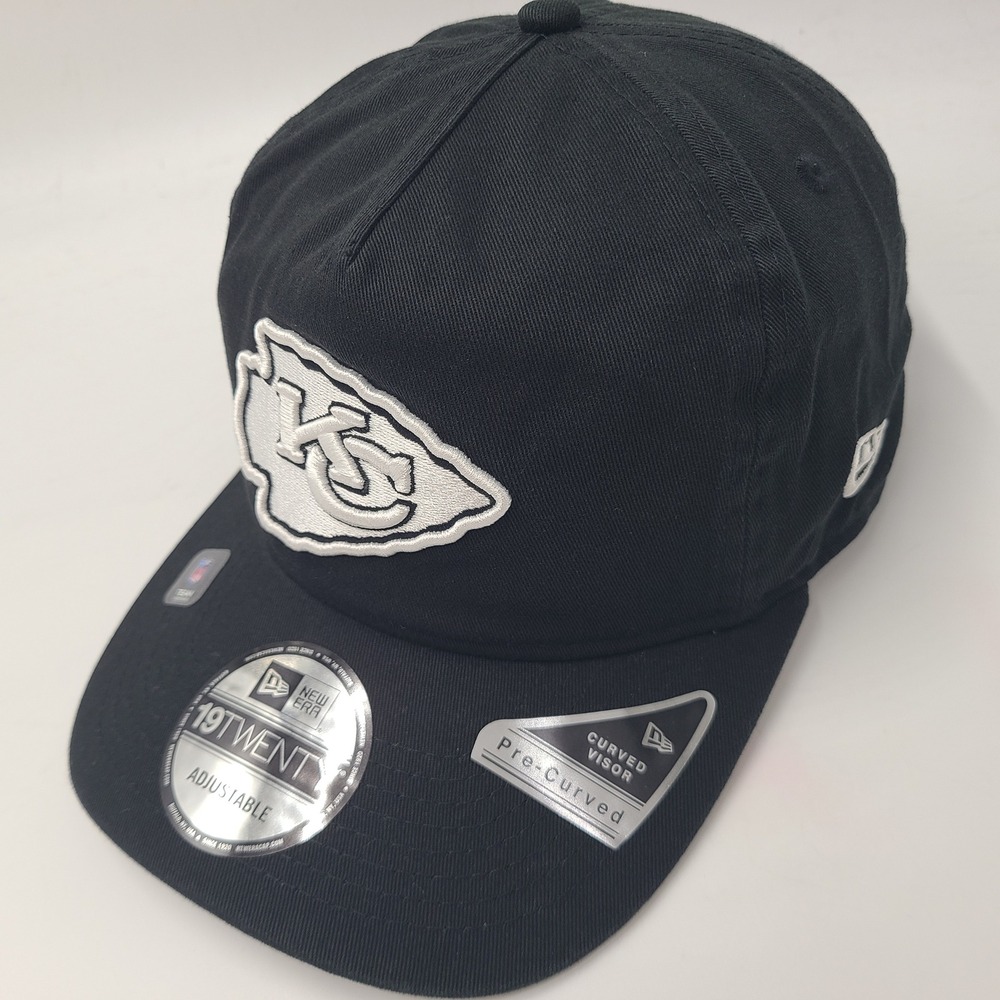 Kansas City Chiefs Hat Snapback New Era 19Twenty Black White NFL Football Logo